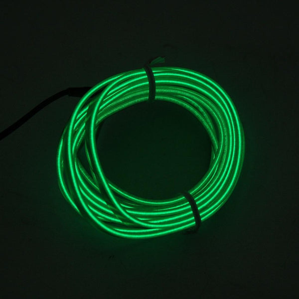1M Cold Light Flexible LED Strip Light For Car Decoration(Green Light)