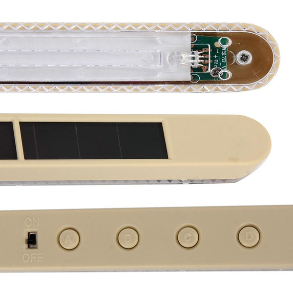 Colorful Lamp Beads Solar Emergency Warning Light Anti Collision Car Truck Van Strobe Light Warning Flashing Atmosphere Lamp Solar Colorful Atmosphere Lamp(White)