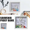 29 x 29cm Travel Shadow Box Frame with Slot for Keepsakes,Money,Ticket(White)