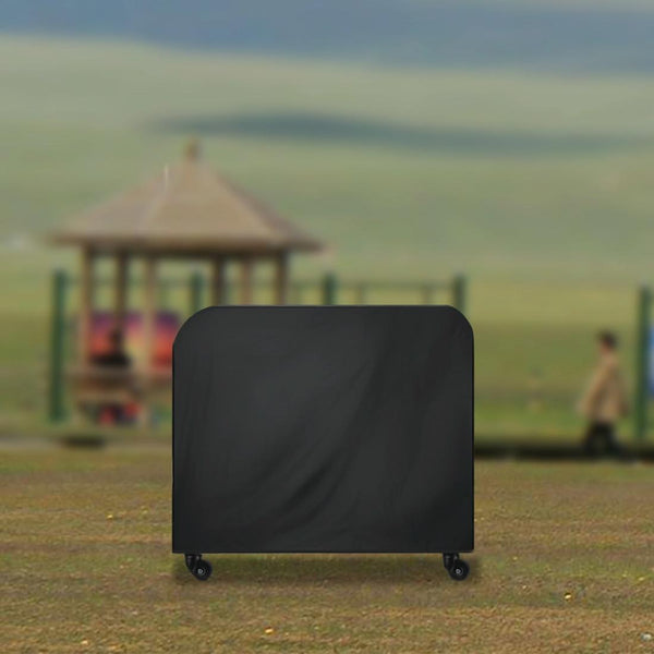 Anti-UV Waterproof Dust-proof 210D Oxford Cloth Folding BBQ Protective Cover Outdoor Gas Charcoal Electric Barbeque Grill Cover, Size: 145*61*117cm(Black)