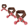 Large Brown Elk Christmas Dog Scarf - 70cm Long