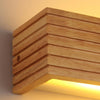 45cm LED Solid Wood Wall Lamp Bedroom Bedside Lamp Corridor Wall Lamp(Warm Light)