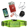 Women Men Running Bag Adjustable Reflective Waist Pouch Pack, Spec: 1 Belt+2 Arm Band(Fluorescent Green)