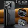 For iPhone 13 Pro DG.MING MAGKING-K2 Series MagSafe RFID Card Bag Detachable Phone Case(Black)