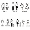 19 x 14cm Personalized Restroom Sign WC Sign Toilet Sign,Style: Tie-Black  Public
