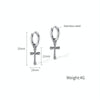 OPK GE934 1pair Personalized Stainless Steel Cross Earrings