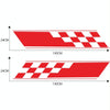 2 PCS/Set D-962 Checkered Flag Pattern Car Modified Decorative Sticker(Red)