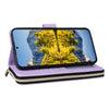 For Samsung Galaxy A54 Nine-card Slots Zipper Wallet Bag Leather Phone Case(Purple)