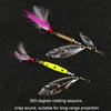 5pcs Rotation Luya Sequins Willow Leaf Feather Bait, Style: Lead Pendant  7g