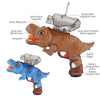 MoFun 612A Electric Dinosaur Toy Gun With Lights/Spray(Brown)
