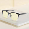 Watching Cell Phone Playing Games Anti-Blue Light Glasses Postoperative Flat Glasses, Color: Gradual Black Frame+Light Yellow Lens