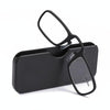 TR90 Pince-nez Reading Glasses Presbyopic Glasses with Portable Box, Degree:+2.00D(Black)