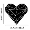 27pcs /Set Acrylic Heart Shaped Mirror Wall Stickers Home Decoration Soft Mirror(Gold)