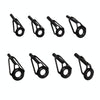 80 PCS / Box Top Ring Leading Eye Lure Rod Accessories, Style: Iron+Ceramic Ring(Black)