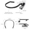 ORDRO EP7 4K Head-Mounted  Auto Focus Live Video Smart Sports Camera, Style:With Remote Control(Silver Black)