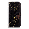 For Samsung Galaxy A26 5G Colored Drawing Marble Pattern Leather Phone Case(Black Gold Marble)