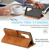 For Samsung Galaxy S22 Ultra 5G Skin Feel Anti-theft Brush Leather Phone Case(Brown)