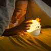 Cartoon Animal LED Smart Alarm Clock Bedside Mini Sleeping Lamp(Prince Duck)