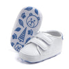 D0735 PU Leather Soft Soled Slip-On Baby Walking Shoes, Size: 13cm(Bluetail)