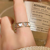 Light Luxury Cat Eye Stone Open Adjustable Ring, Specification:J2781