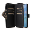 For Samsung Galaxy S22 Ultra 5G Nine-card Slots Zipper Wallet Bag Leather Phone Case(Black)