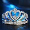 Princess Queen Crown-shaped Platinum Plated Zircon Ring, US Size: 5, Diameter: 15.7mm, Perimeter: 49.3mm(Silver)