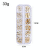 12 Grid Flat Bottom Shaped Nail Rhinestones Nail Decoration, Specification: 24