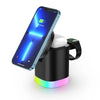 T15 3 in 1 Magnetic Magsafe Wireless Charger Folding Charging Stand For iPhone / iWatch / AirPods(Black)