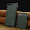 For iPhone 8 Plus / 7 Plus LC.IMEEKE L3 Series Detachable RFID Card Bag Magsafe Phone Case(Green)