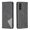 For Samsung Galaxy A26 5G Rhombus Texture Magnetic Leather Phone Case(Black)