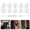 LED Mirror Front Lamp USB Adjustable Brightness Makeup Fill Light Bulbs, Power source: 10 LEDs
