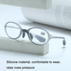 Portable Magnifying Glass Presbyopic Glasses Silicone Anti-Blue Light Reading Glasses, Degree: +250(Light Green)