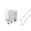 LDNIO A2620C PD3.0 65W USB Power Adapter Travel Charger with Type-C to Type-C Cable, UK Plug