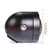 Motorcycle Retro Headlight CG125 Metal Universal Headlight Retro Dual Lamp(Black)