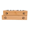 Bamboo Raised Pet Bowls with Stainless Steel Inserts, Small