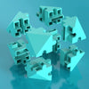 Three-Dimensional Intelligence Magic Cubes Puzzle Building Block Puzzle Decompression Toy( Yellow)