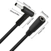 4.5 x 3.0mm Elbow Male to Female Adapter 15cm DC Power Extension Cable for HP (Black)