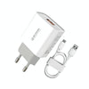 WK WP-U57 18W Speed QC3.0 Fast Charger + USB to Type-C / USB-C Data Cable, Plug Type:EU Plug