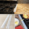 2 PCS 25 inches Gas Stove Slit Strip Antifouling Dustproof Waterproof Kitchen Sealing Strip(Transparent)