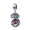 S925 Sterling Silver Love Surprise Pendant DIY Bracelet Necklace Accessories(Red)