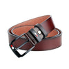 Dandali L8032 Men Retro Casual Antique Buckle Leather Belt Waistband, Size: 110-125cm (Coffee)