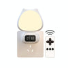 Cat Rotatable Remote Control Night Light with Time Display, CN Plug(3-Colors Light)