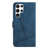 For Samsung Galaxy S25 Ultra 5G Skin-feel Stitching Leather Phone Case(Blue)
