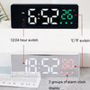0715 Voice-activated LED Mute Date Temperature Display Electronic Clock(Black Shell Green Light)