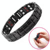 Double Row Magnet Magnetic Therapy Bracelet For Men, Colour: Black