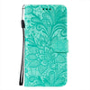 For Xiaomi Redmi K70 Lace Flower Embossing Flip Leather Phone Case(Green)