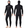 DIVE & SAIL 3mm Split Thick And Keep Warm Long Sleeves Hooded Diving Suit, Size: XXL(Black)