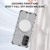 For Samsung Galaxy A16 5G Honeycomb Magnetic Ring Shockproof Phone Case(White)