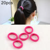20pcs / Pack Girls Kids Rubber Bands Ponytail Holder Elastic Hair Bands(Korea Pink)