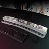 SOAIY SH39 Upgraded Edition Mechanical Button + Mirror Display + Clock Alarm + Big Speaker Desktop Home Gaming Bluetooth Speaker(White)